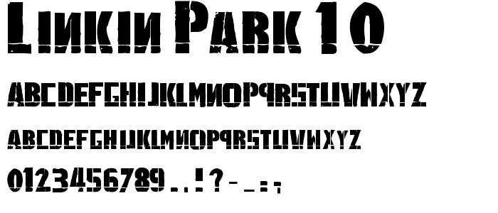 Linkin Park 1.0 font
